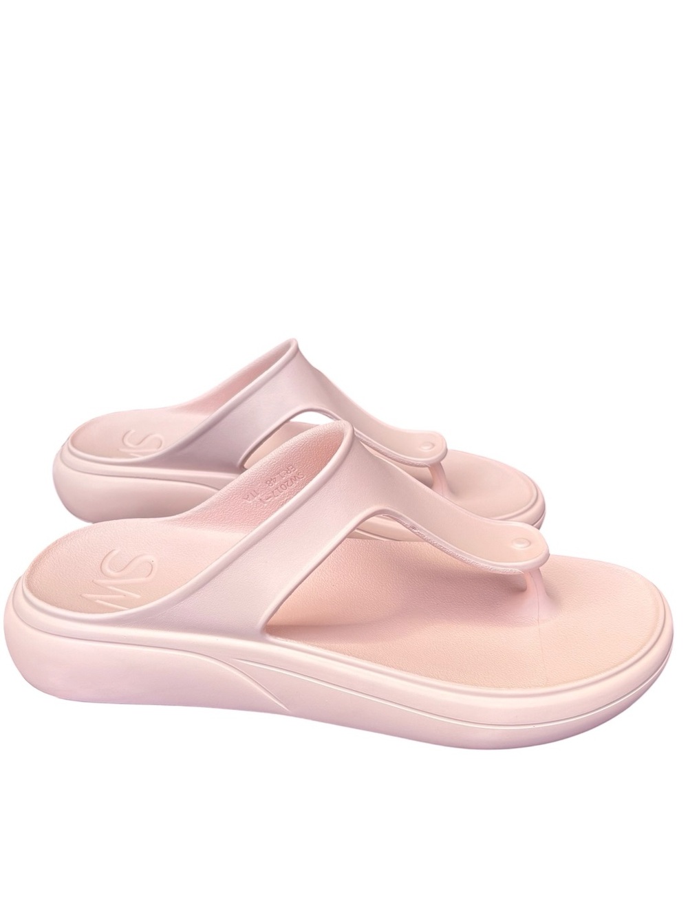Stuart Weitzman Stuflex T-Strap Slide Sandals Rosewater Pink Size 11 NIB